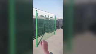 سياج أمني شبكي منحني ثلاثي الأبعاد للمناطق الخارجية