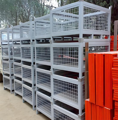 High Capacity Galvanized Foldiding Storage Wire Mesh Cages