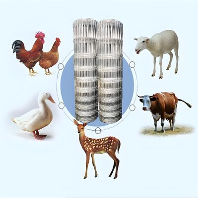 2.0MM High Tensile Strength Galvanized Wire Farm Cattle Fence For Vegetables Garden Netting Surface Treatment