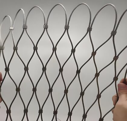 High Security SS316 Stainless Steel Wire Rope Mesh with 7x19 Mesh Hole for Zoo Safety Protection