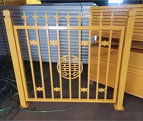 6 أقدام عالية الأسود مسحوق مغلفة المعدن الأسطواني الحديد السياج