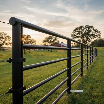 Wind Resistant Premium Tubular Steel Fence Long Service Life Farm Fence