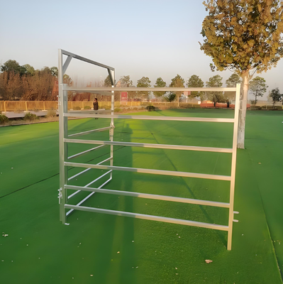 6 Rails Hot Dipped Galvanized Cattle Fence Panel 1.8m Height Portable Livestock System